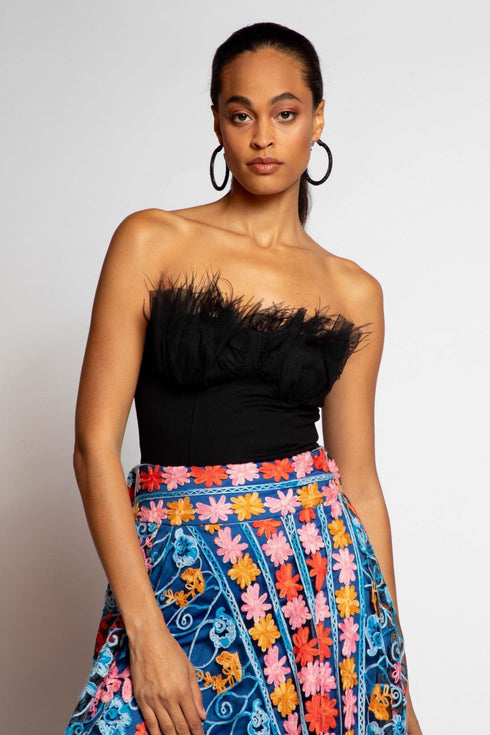 Strapless  Corset Top - Black